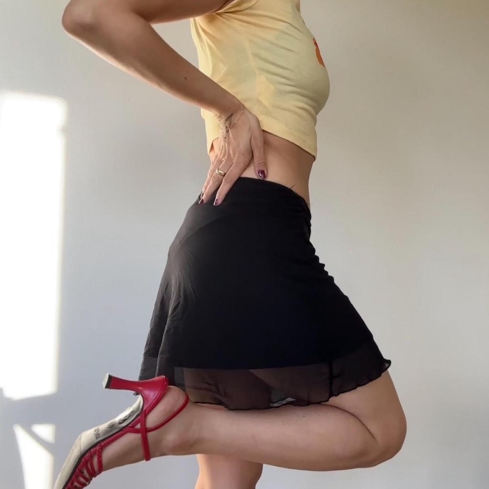 Brandy Melville Black Skater Skirt